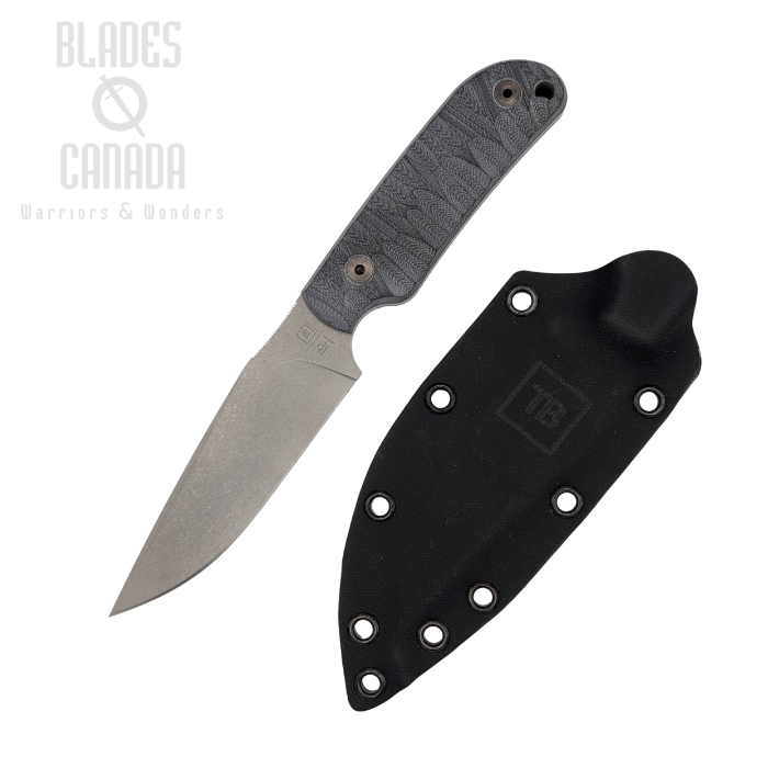 TB Outdoor Commandeur Fixed Blade Knife, Alenox SW, G10 Sculpted Black, TBO015